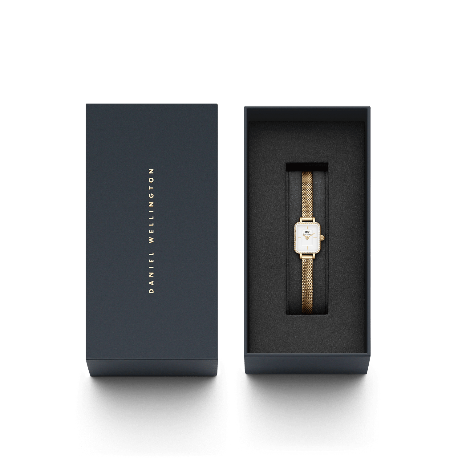 Daniel Wellington Quadro Mini Lumine Bezel Gold Watch DW00100730