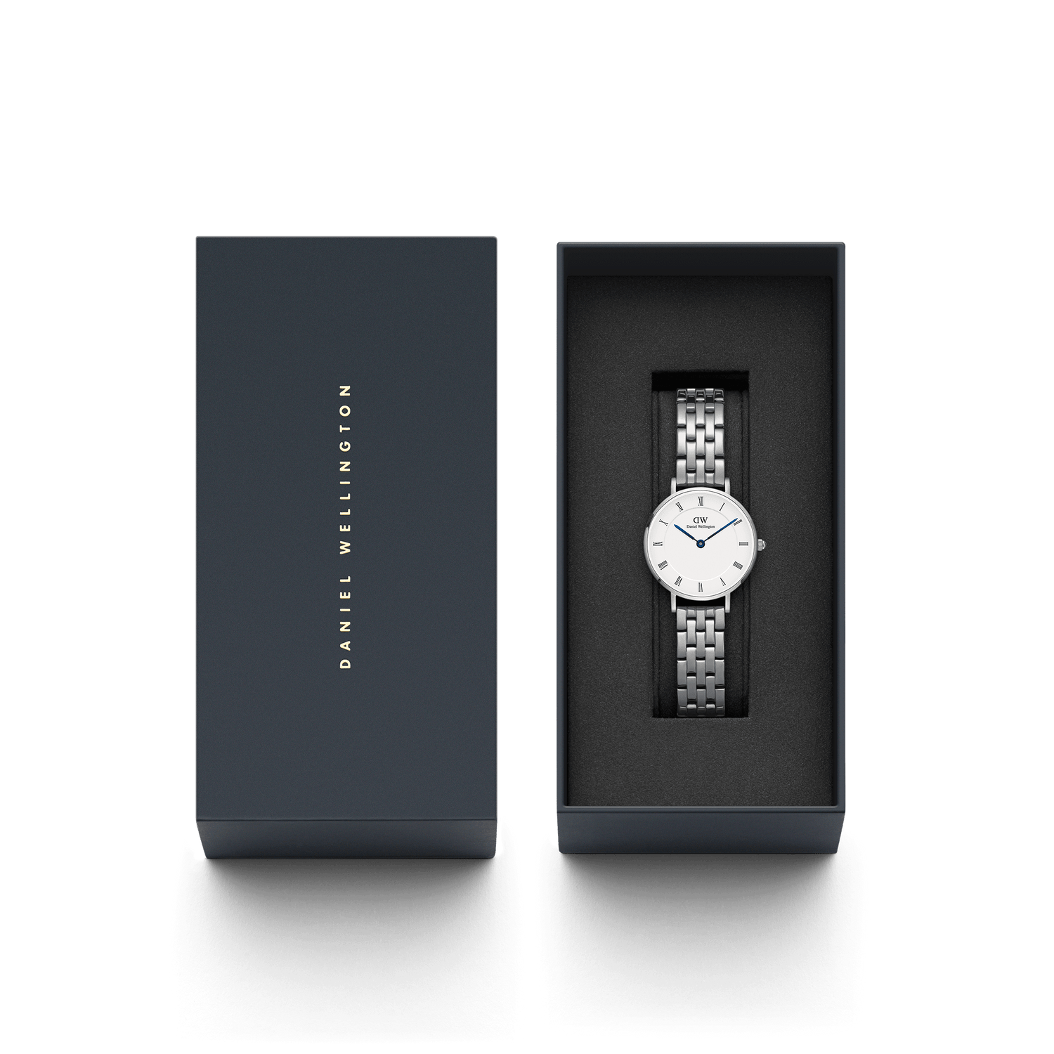 Daniel Wellington Petite Roman Numerals 5-Link Silver Watch DW00100685