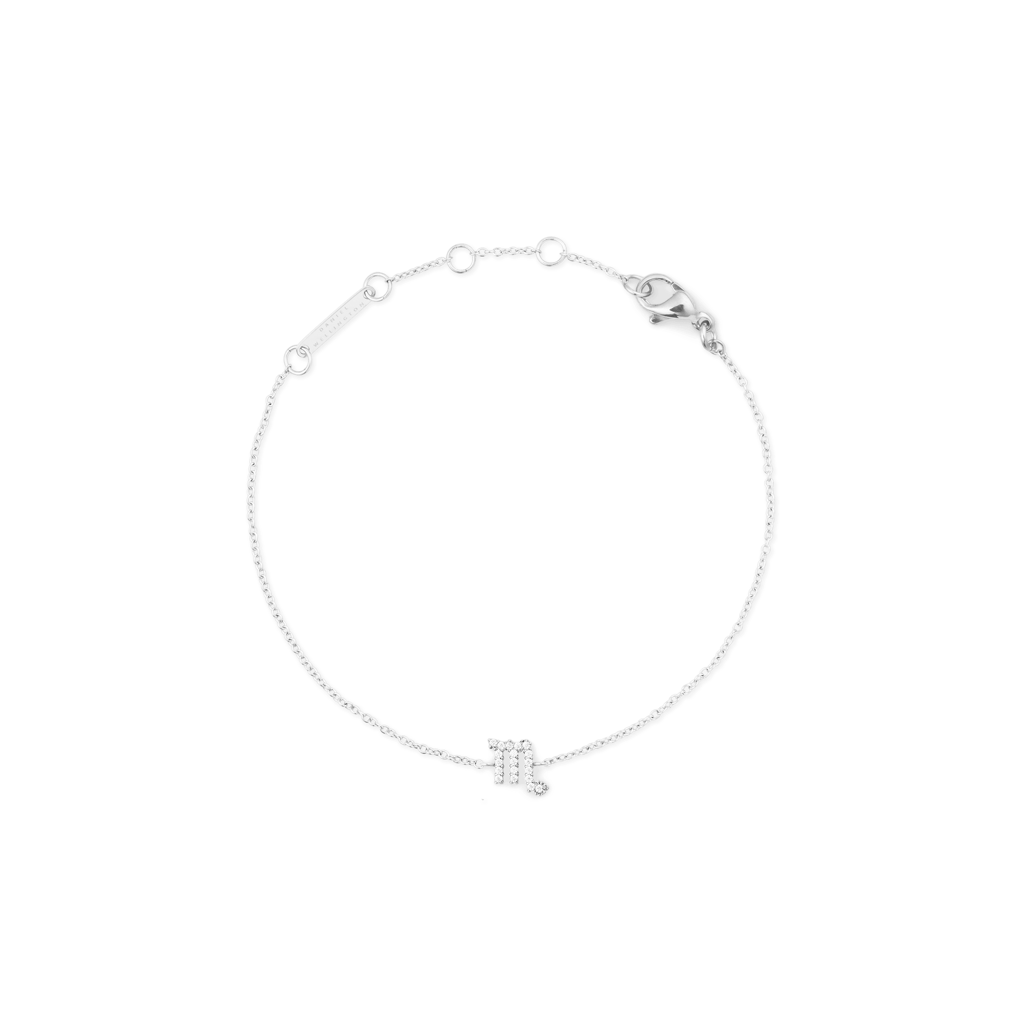 Daniel Wellington Crystal Zodiac Chain Bracelet Silver