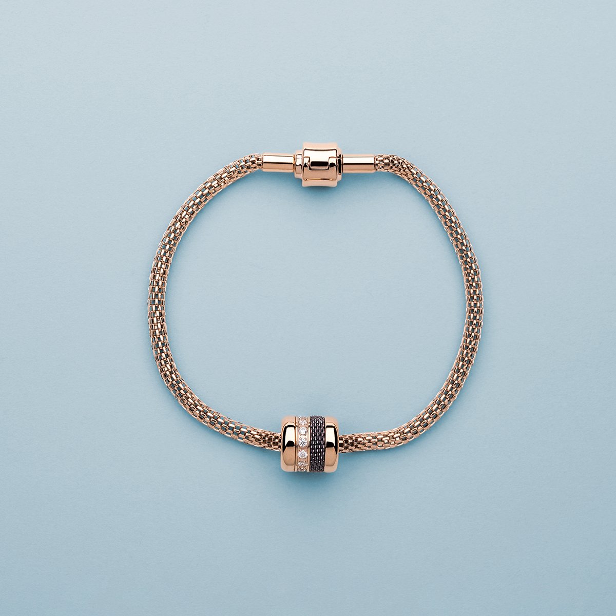 BERING Arctic Symphony Polished Rose Gold Detachable Charm Set