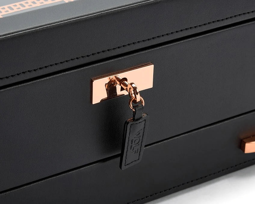 Wolf Axis 10 Piece Copper Watch Box With Drawer 488216