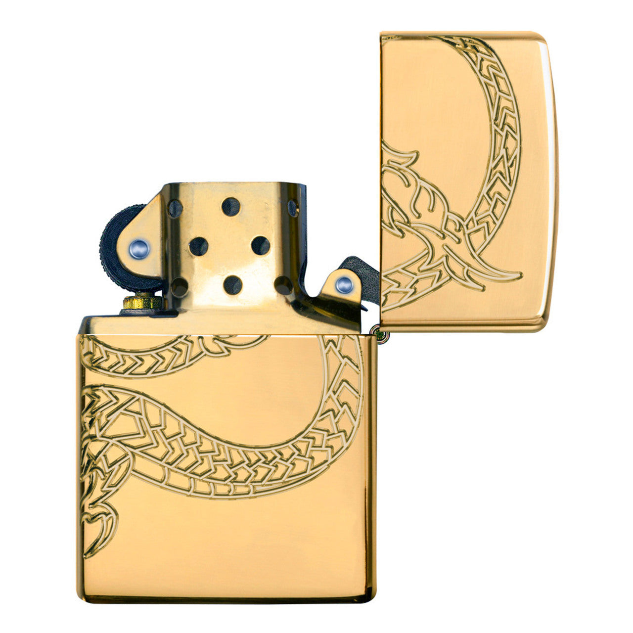 Zippo 29265 Red Eye Dragon Gold Plated Lighter