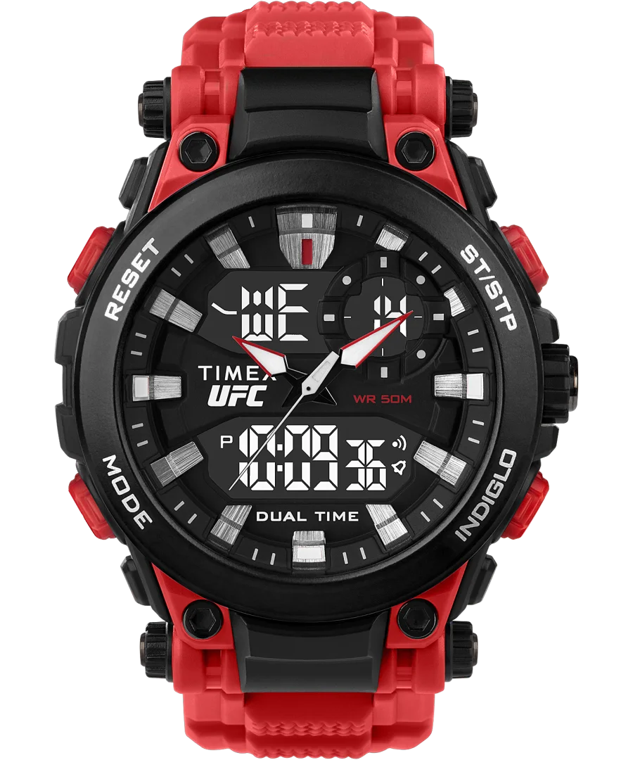 Timex UFC Impact 50mm Resin Strap Watch TW5M53000
