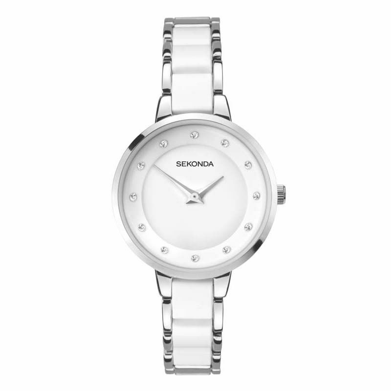 Sekonda Silver Case White Dial Womens Watch
