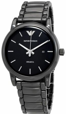 Emporio Armani Mens Black Ceramic Chronograph Watch SKU 334567