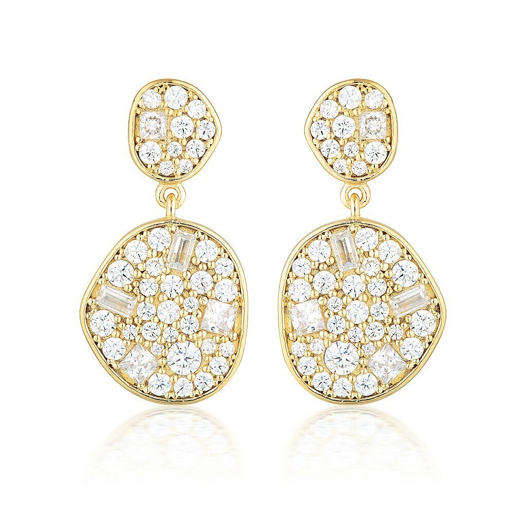 Georgini Anna Mosaic Drop Earring Gold