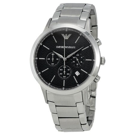 Emporio Armani Men's Navy Chronograph Watch with Date and Water Resistance