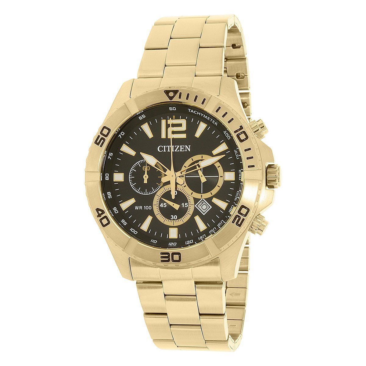 Citizen An8122-51E Gold Stainless Steel Quartz Dress Mens Watch