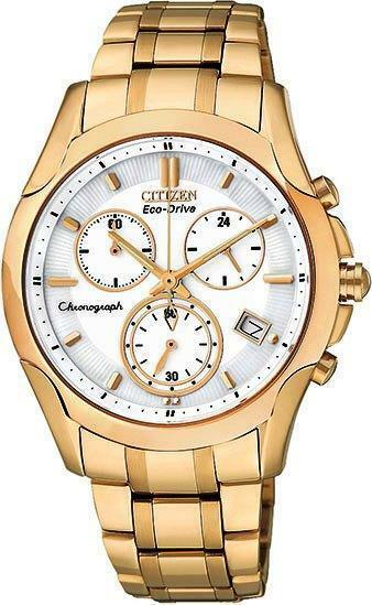 Citizen Eco Drive Chrono Gold Tone Fb1153 59A Womens Watch Watch Direct