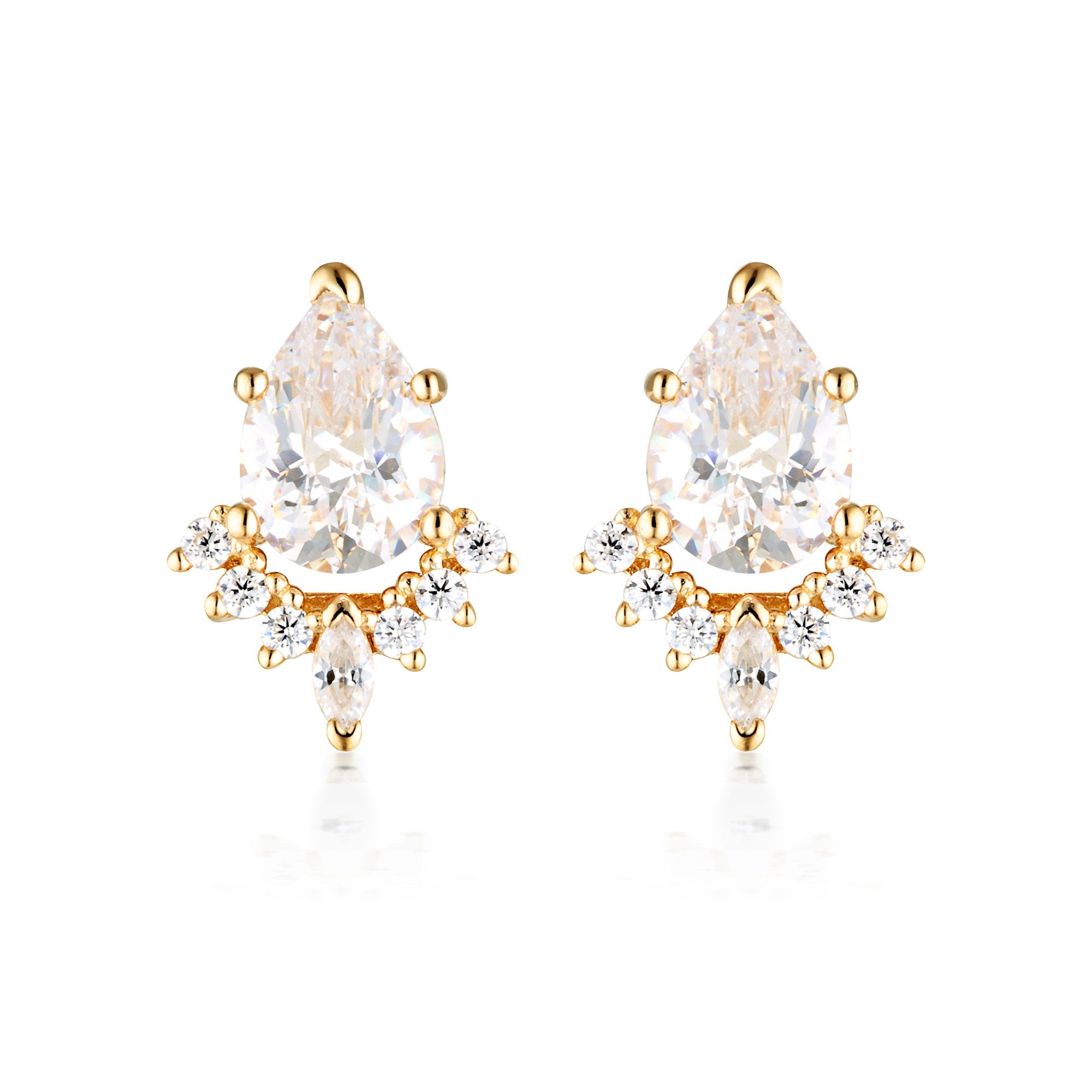 GEORGINI ICONIC BRIDAL PENELOPE EARRING GOLD