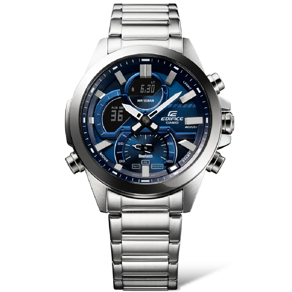 Casio Edifice Smartphone Link Model Blue Dual Dial Watch ECB30D-2A