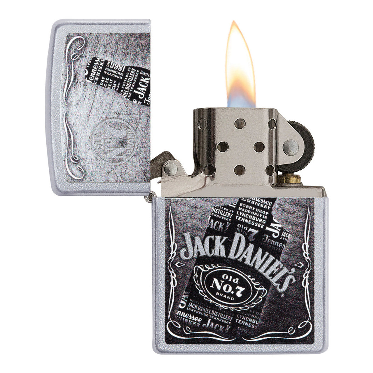 Zippo Jack Daniel's Satin Chrome Lighter