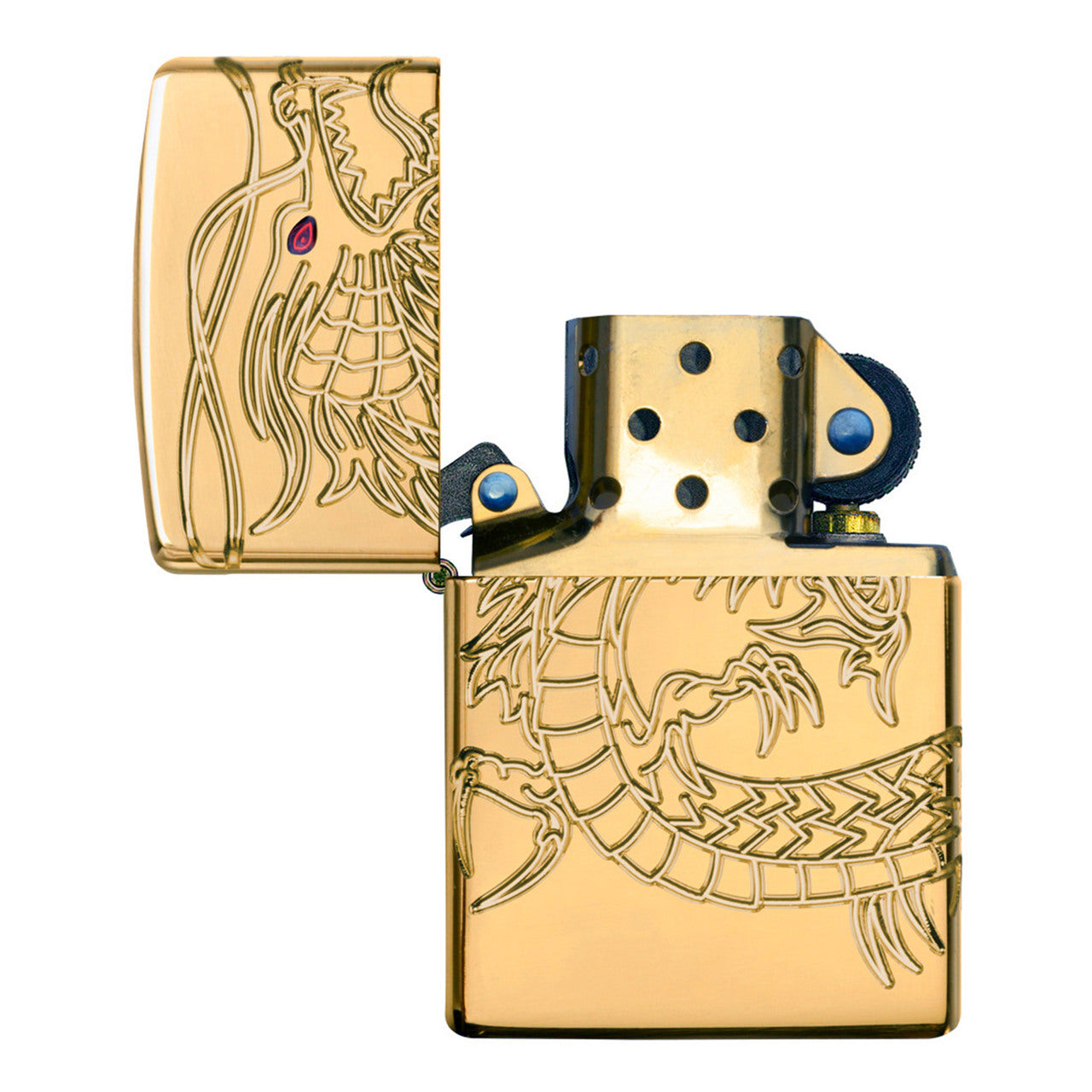 Zippo 29265 Red Eye Dragon Gold Plated Lighter
