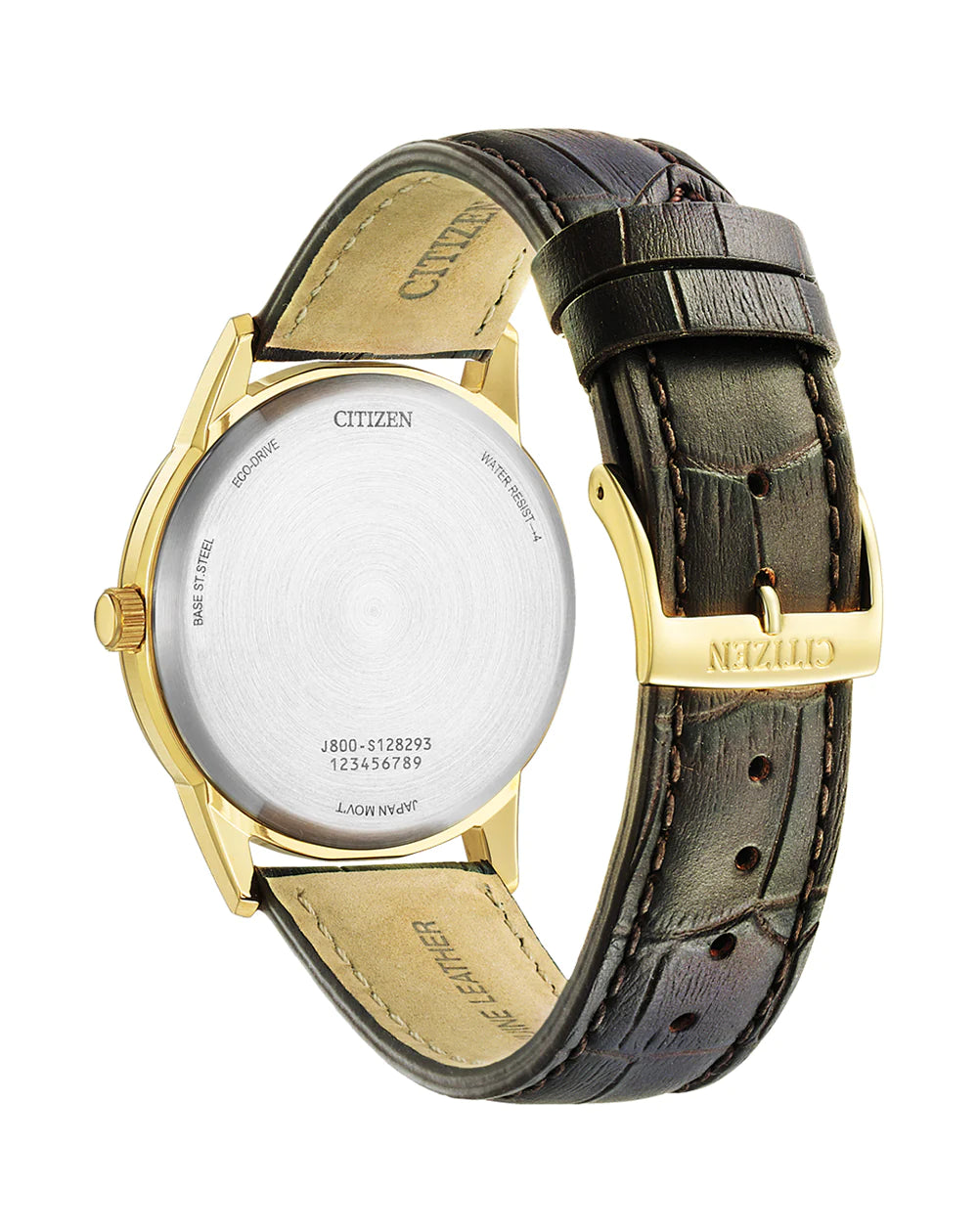 Citizen Eco-Drive Leather Strap Men's Watch AW0102-13A