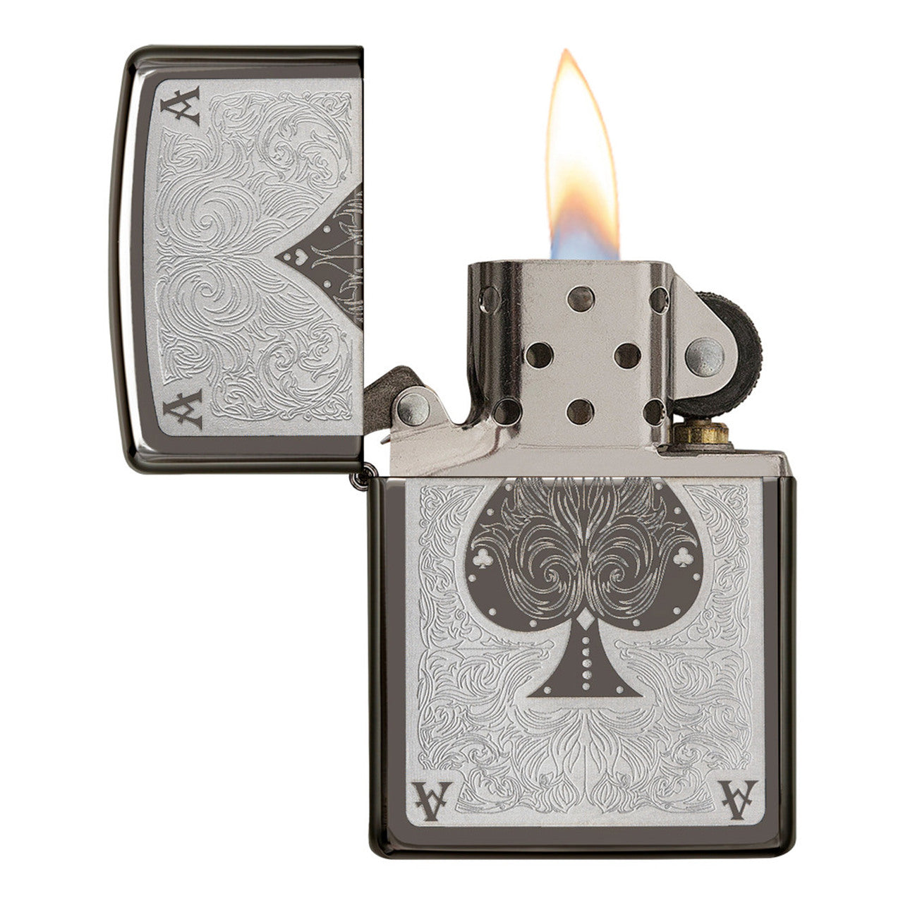 Zippo 28323 Lucky Ace Black Ice Lighter