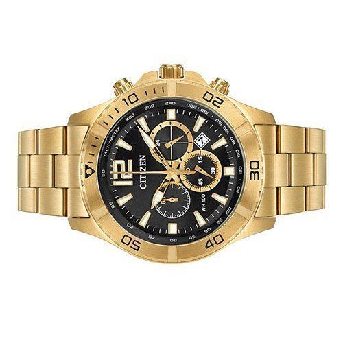 Citizen An8122-51E Gold Stainless Steel Quartz Dress Mens Watch