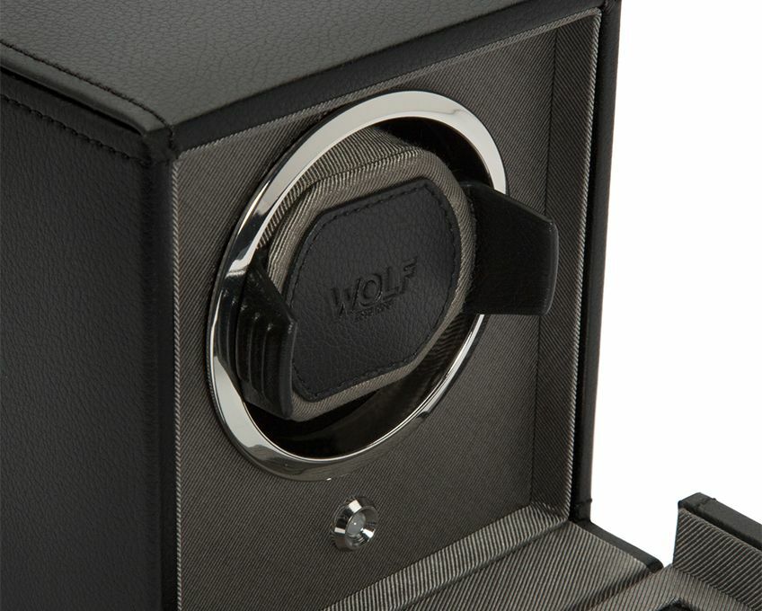 Wolf Cub Precision Watch Winder with Protective Cover