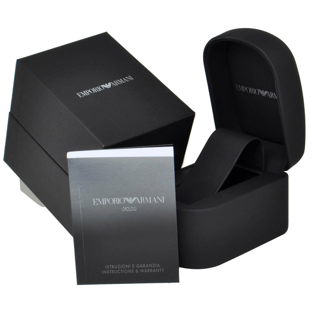 Emporio Armani Classic Chronograph Silver Dial Stainless Steel Mens Watch