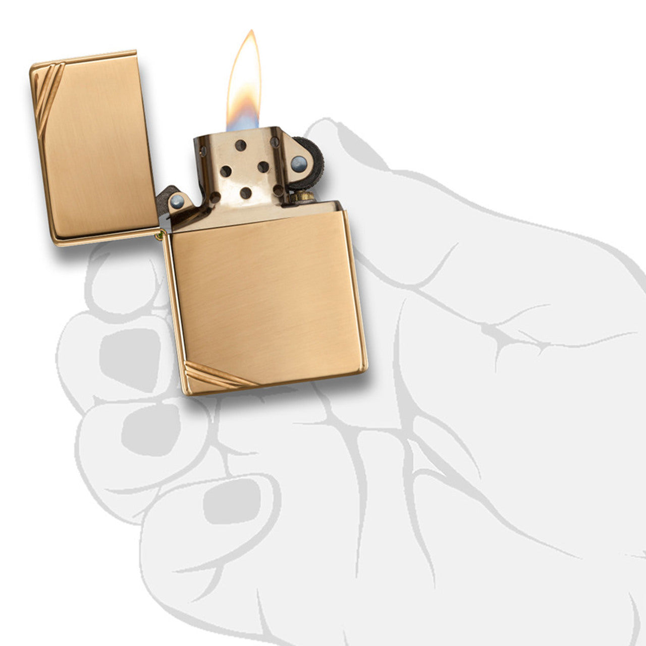 Zippo 270 High Polish Brass Vintage Lighter
