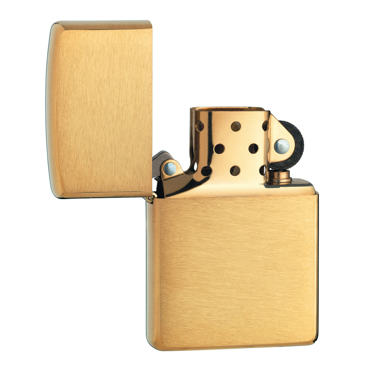 Zippo Brush Finish Brass Lighter 204B