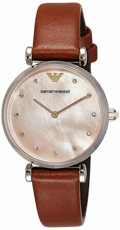 Armani Emporio Ladies Retro Leather Watch Luxurious Design AR1960