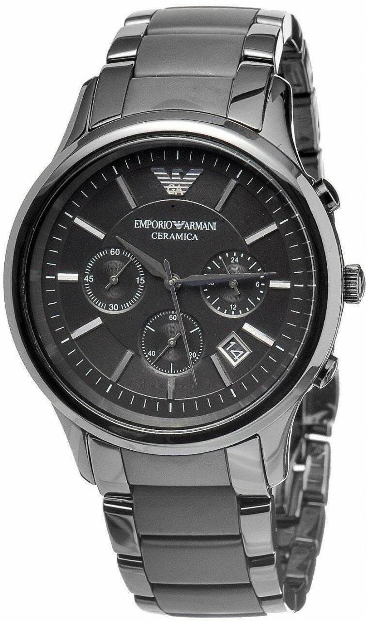 Emporio Armani Ceramica Black Ar1452 Mens Watch Watch Direct