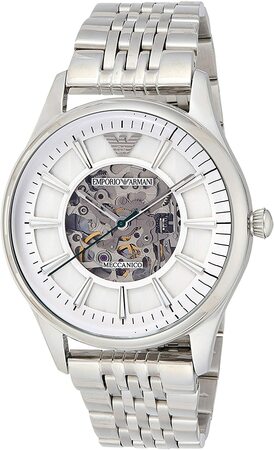 Emporio Armani Mens Stainless Steel Silver Dial Watch AR1945