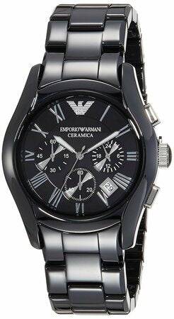Emporio Armani Black Ceramic Chronograph Watch for Men AR1400