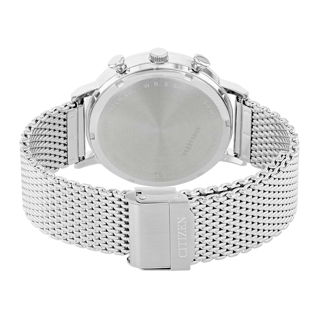 Citizen Chronograph Mesh Quartz Black Dial Watch AN3610-80E