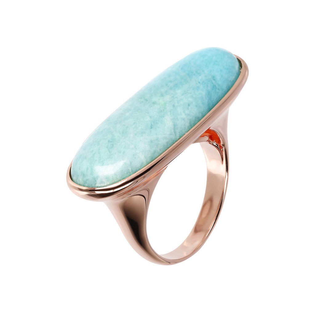 Bronzallure Long Oval Cut Stone Ring