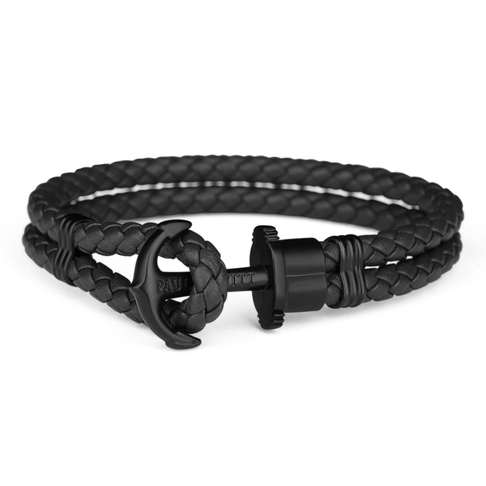 Paul Hewitt Phrep Leather Black / Black Bracelet - S