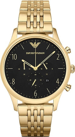 Emporio Armani Gold Chronograph Watch for Men AR1893