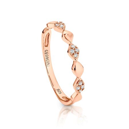 Georgini Aurora Band Rose Gold Size 10