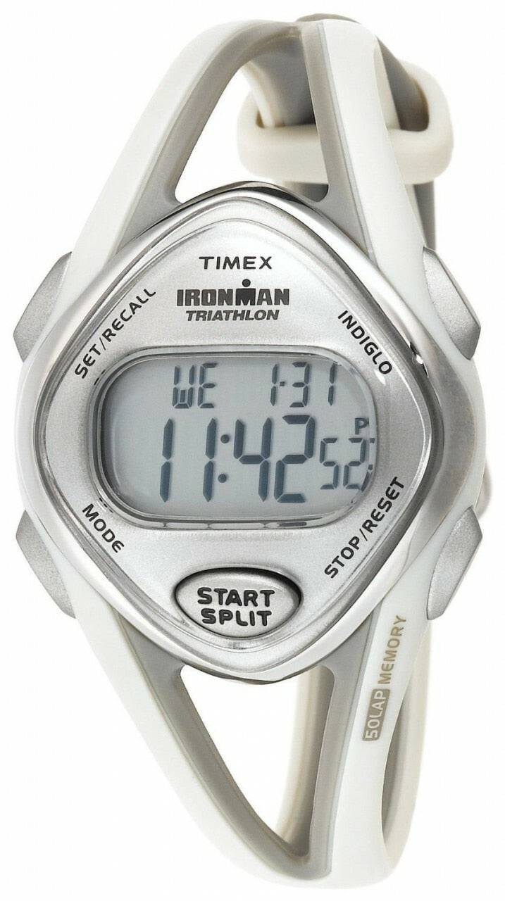 Timex Ironman Sleek 50 Lap Light Grey Resin Strap T5K026 Womens Watch