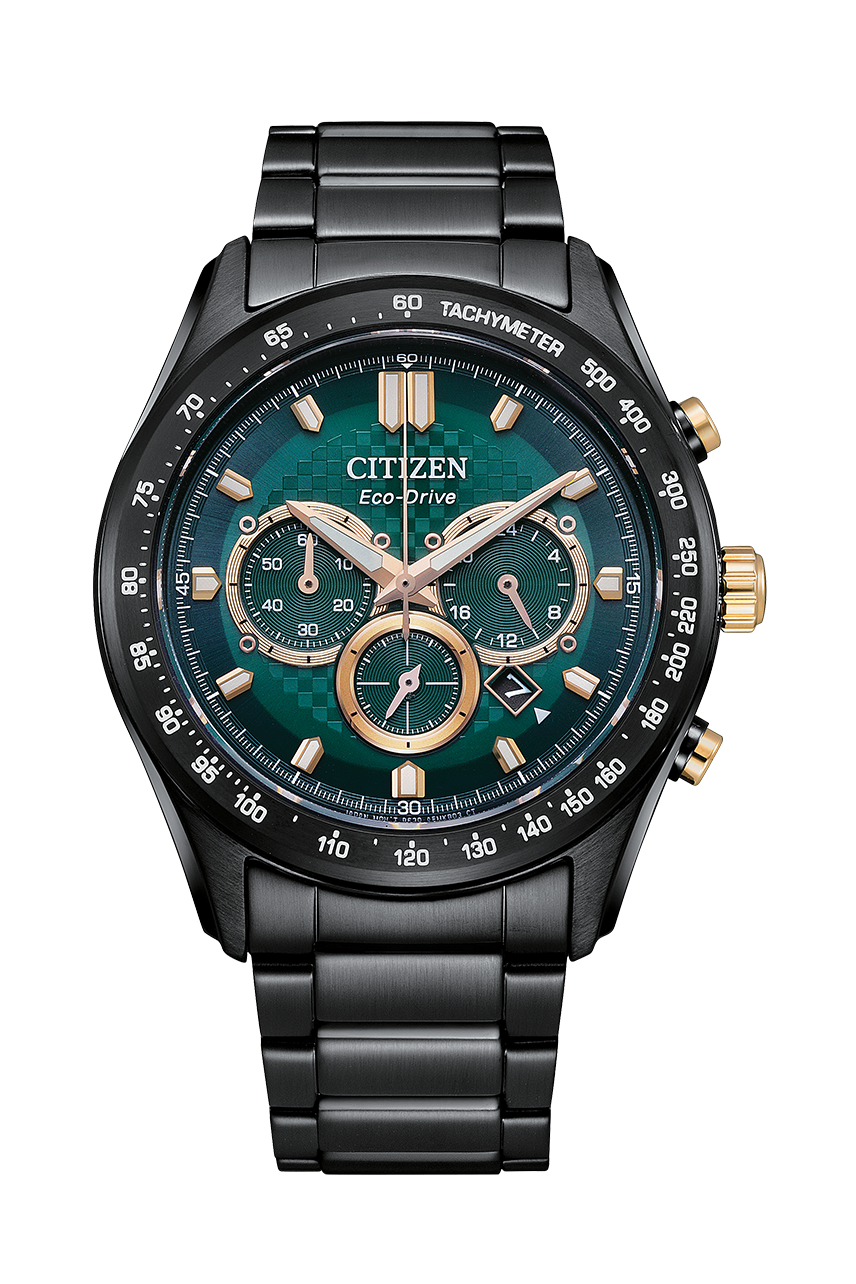 Citizen Eco-Drive Stainless Steel Green Dial Watch CA4536-86X