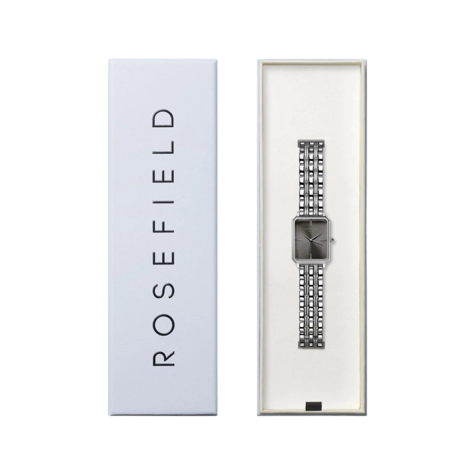 Rosefield The Octagon Grey Sunray Steel Silver Watch OGSSS-O80