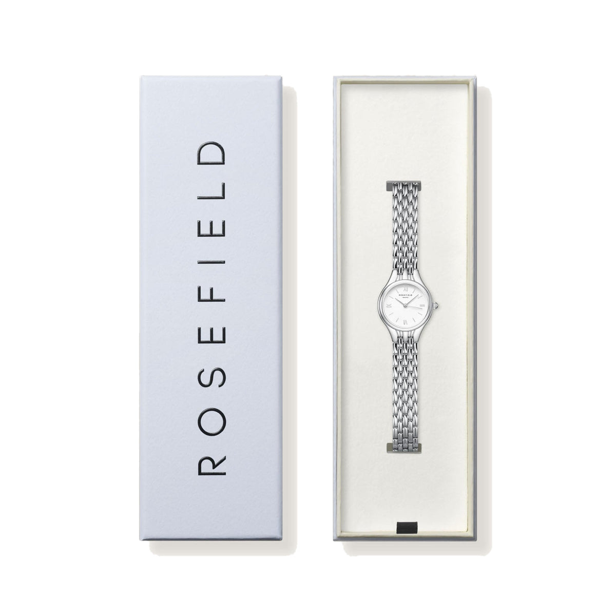 Rosefield Muse White Dial Silver Bracelet Watch MUWSSS-MU02