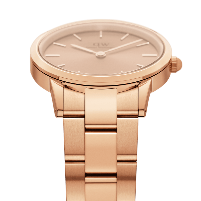 Daniel Wellington Iconic Link Unitone 28mm Rose Gold Dial Watch DW00100401