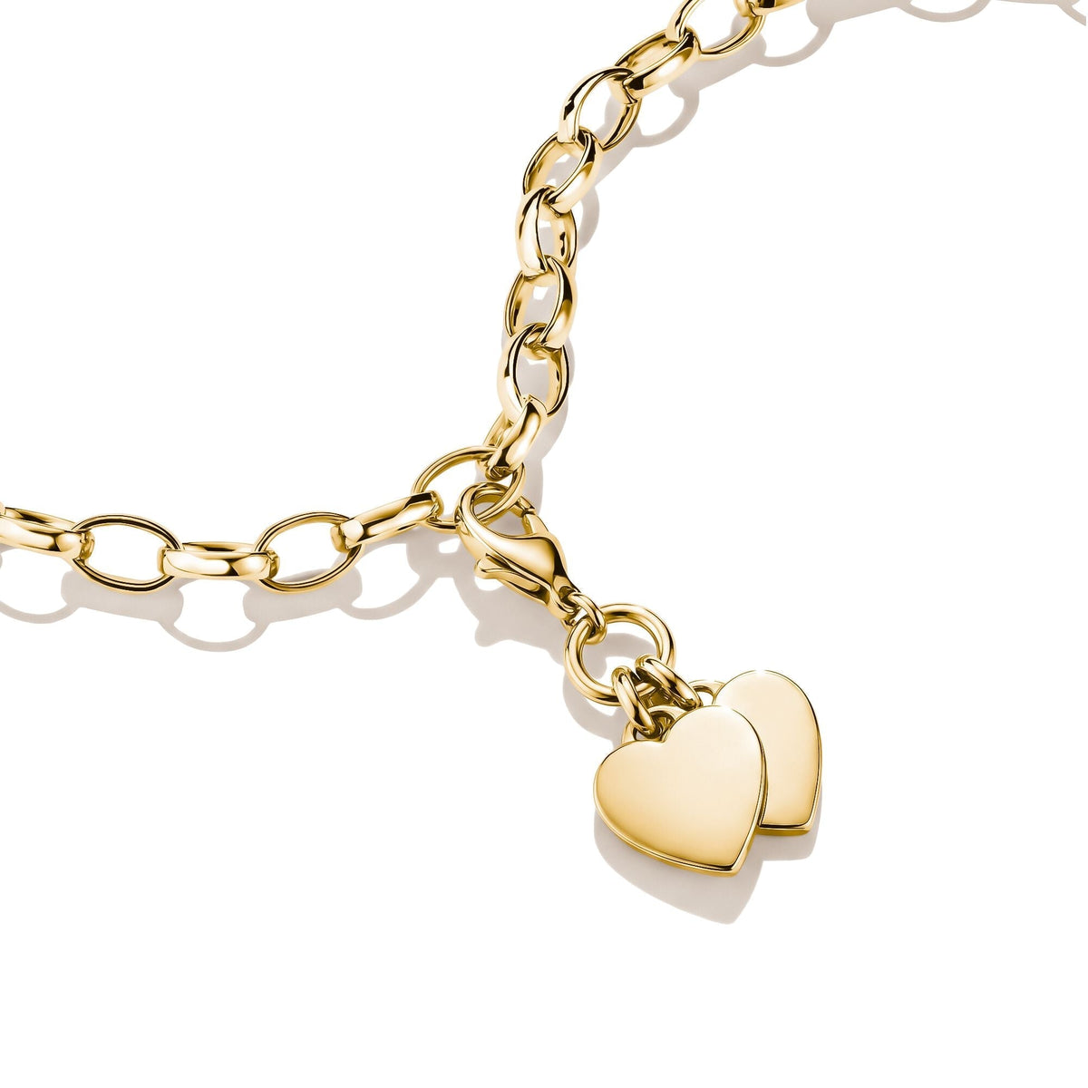 Thomas Sabo Gold-Plated Double Heart Charm CC836MY CC836MY view 2