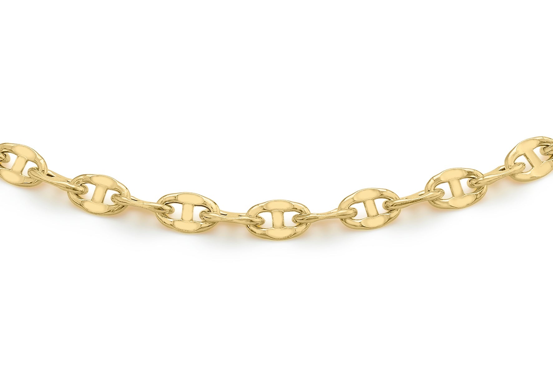 9K Yellow Gold Link Bracelet 18 cm Elegant Contemporary Design