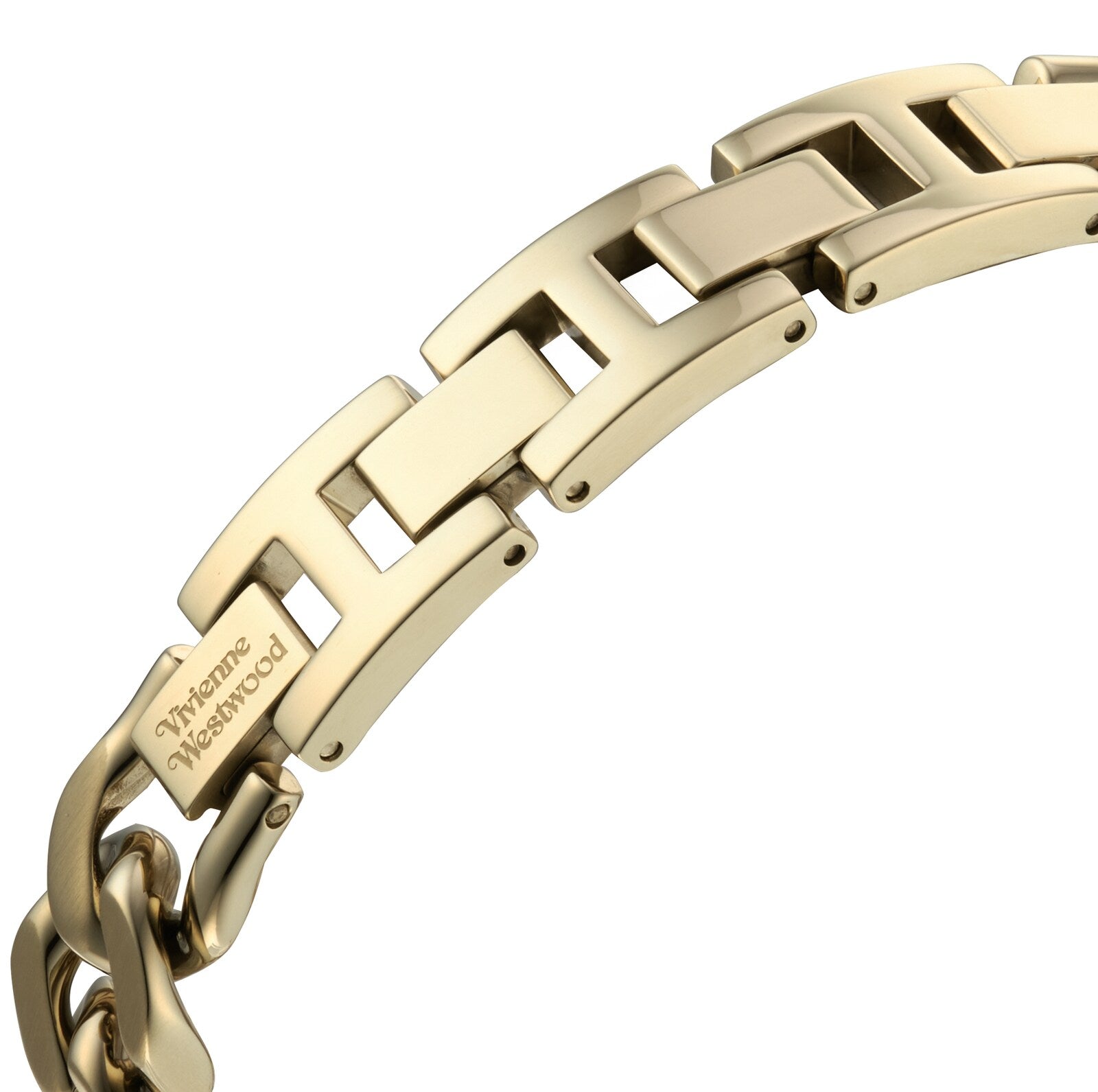 Vivienne Westwood Orb Button Gold Dial Stainless Steel Women's Watch VV323CPGD