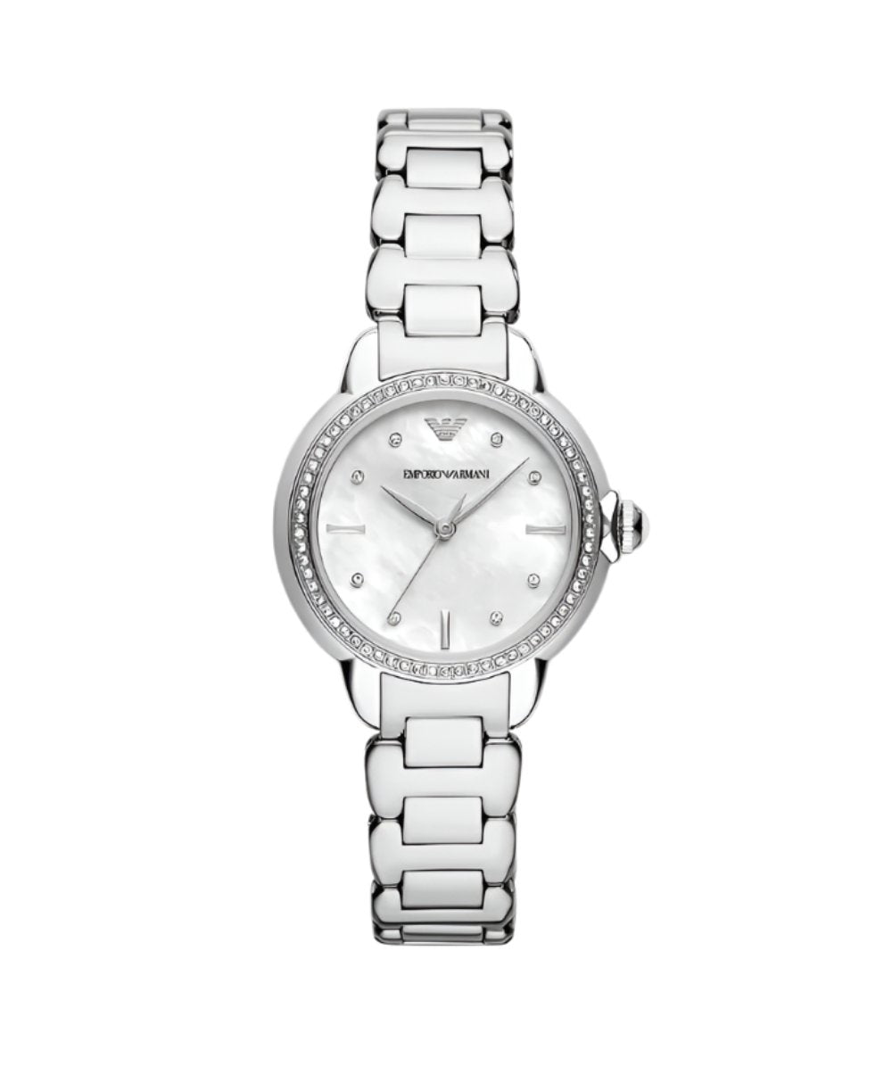 Armani Silver Dial Stainless Steel Watch Model AR11596
