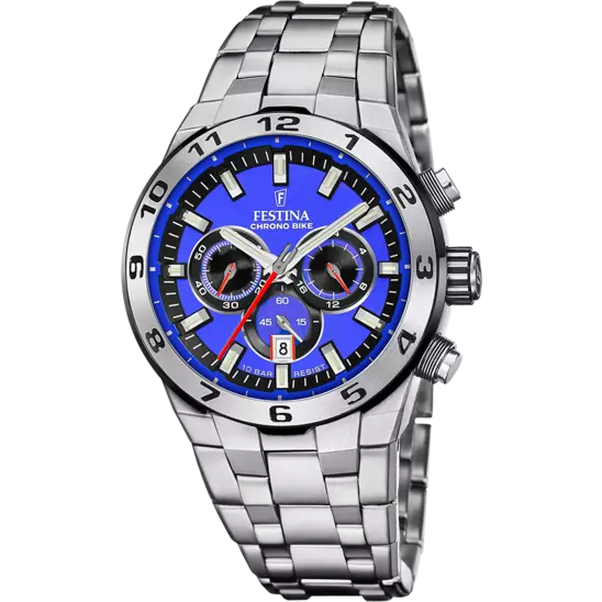 Festina Chrono Bike Blue Dial Stainless Steel Strap Men's Watch F20670/3