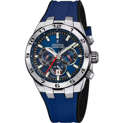 Festina Chrono Bike Blue Dial Blue Rubber Strap Men's Watch F20671/1