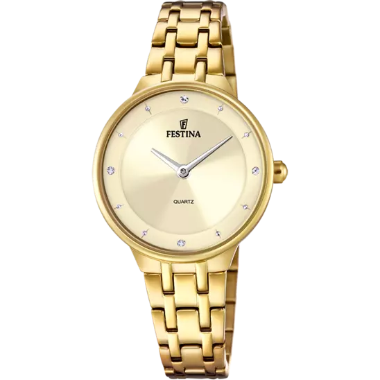Festina Elegance and Durability Women's Watch with Beige Dial and Stainless Steel Strap F20601/2