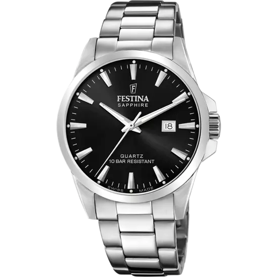 Festina Black Dial Stainless Steel Strap Men's Watch F20024/4