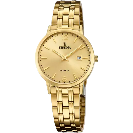 Festina Women's Elegance Gold Dial Stainless Steel Watch F20514/3