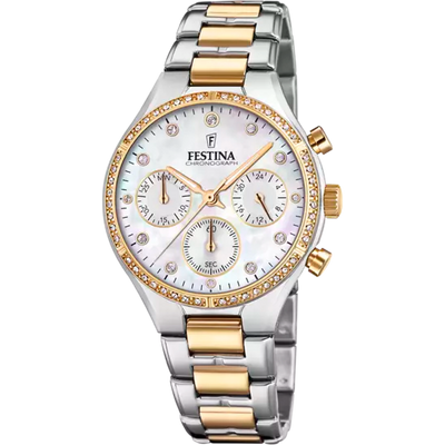 Festina Boyfriend Mother of Pearl Dial Stainless Steel Bracelet Men's Watch F20402/1