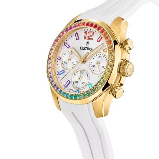 Festina Rainbow White Dial White Rubber Strap Women's Watch F20650/2