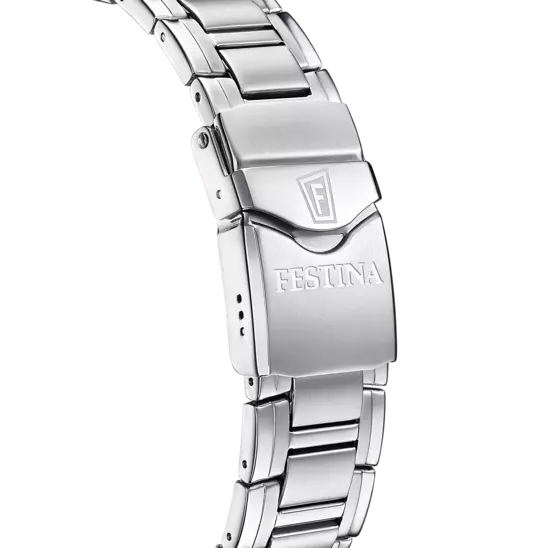 Festina Swiss Made White Dial Stainless Steel Bracelet Men's Watch F20042/1